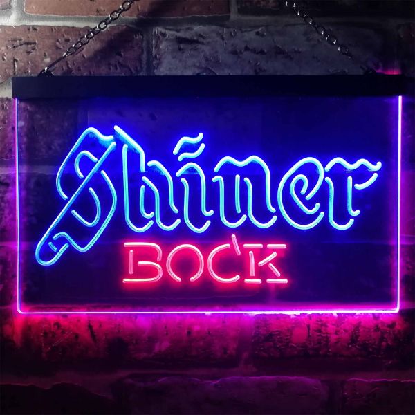 Shiner Bock Text Dual LED Neon Light Sign